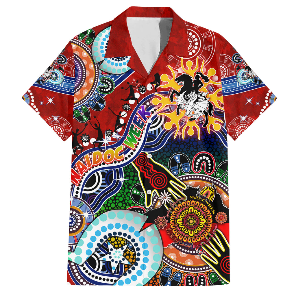 Personalised Dragons NAIDOC Week 2024 Hawaiian Shirt Australia Aboriginal Dot Painting