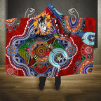 Personalised Dragons NAIDOC Week 2024 Hooded Blanket Australia Aboriginal Dot Painting