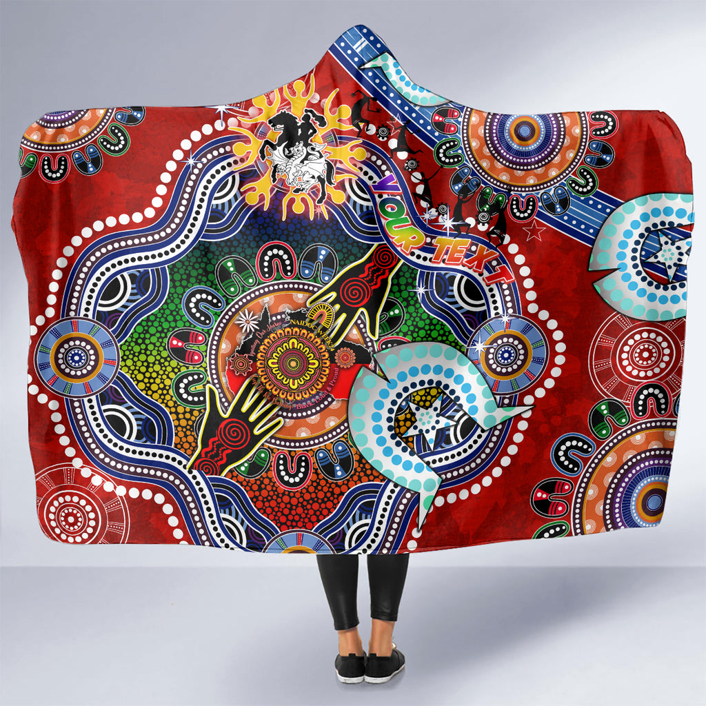 Personalised Dragons NAIDOC Week 2024 Hooded Blanket Australia Aboriginal Dot Painting