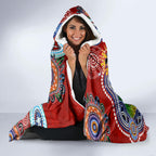 Personalised Dragons NAIDOC Week 2024 Hooded Blanket Australia Aboriginal Dot Painting
