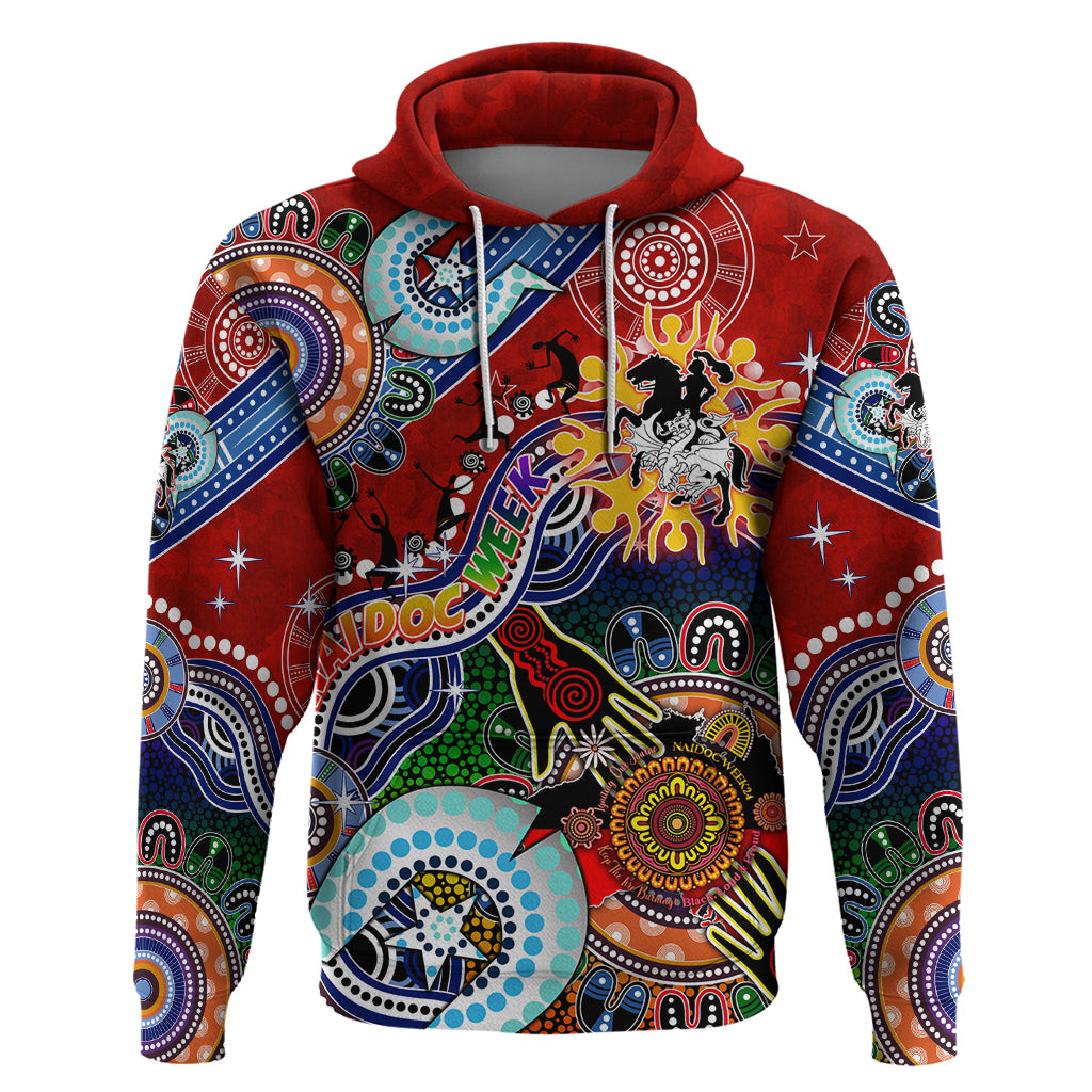 Personalised Dragons NAIDOC Week 2024 Hoodie Australia Aboriginal Dot Painting