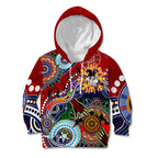 Personalised Dragons NAIDOC Week 2024 Kid Hoodie Australia Aboriginal Dot Painting