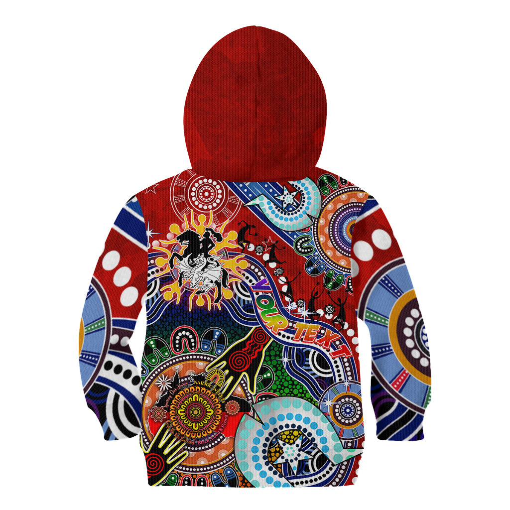 Personalised Dragons NAIDOC Week 2024 Kid Hoodie Australia Aboriginal Dot Painting