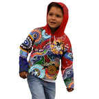 Personalised Dragons NAIDOC Week 2024 Kid Hoodie Australia Aboriginal Dot Painting