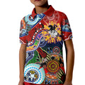 Personalised Dragons NAIDOC Week 2024 Kid Polo Shirt Australia Aboriginal Dot Painting