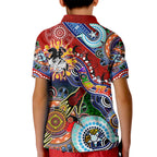Personalised Dragons NAIDOC Week 2024 Kid Polo Shirt Australia Aboriginal Dot Painting