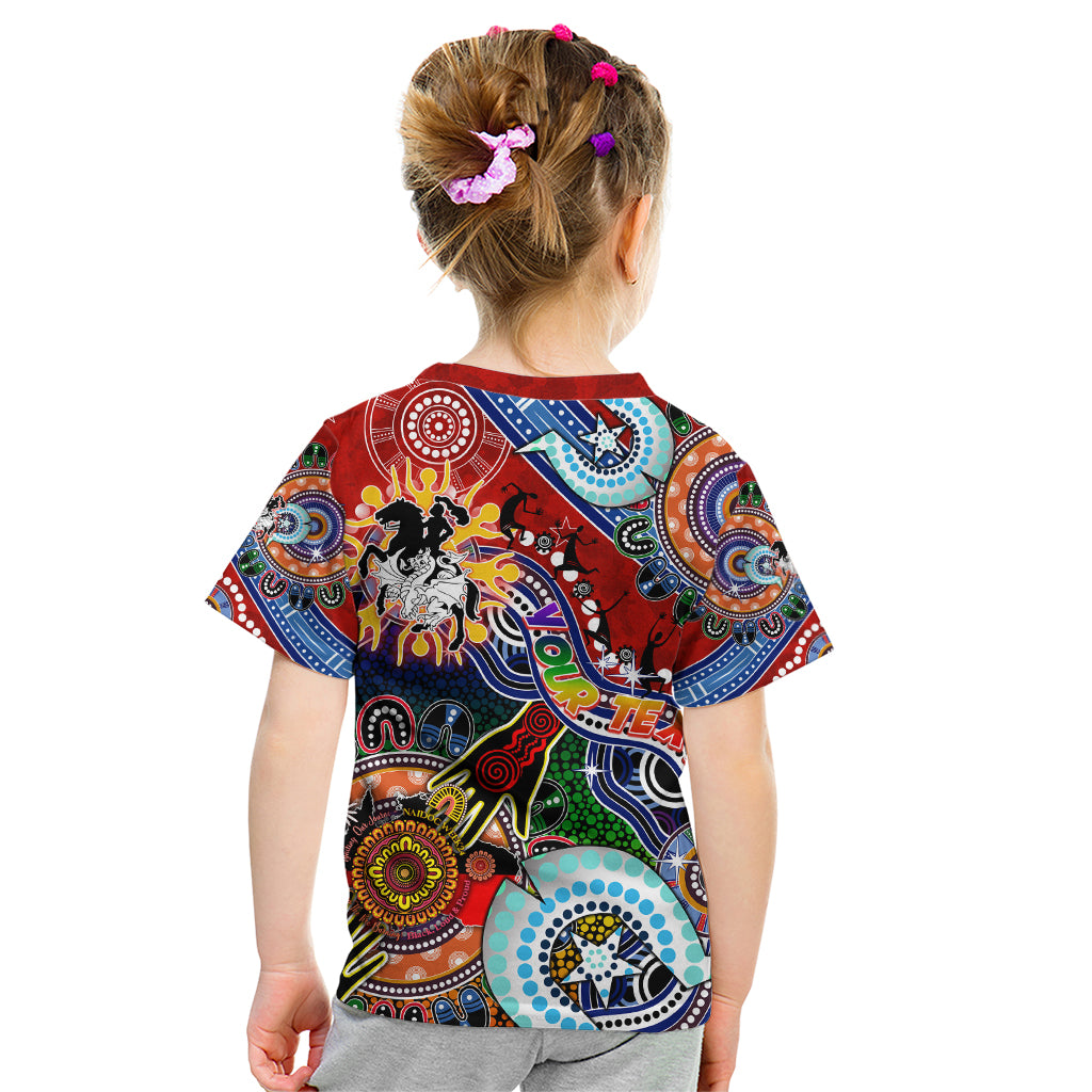Personalised Dragons NAIDOC Week 2024 Kid T Shirt Australia Aboriginal Dot Painting