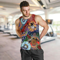 Personalised Dragons NAIDOC Week 2024 Men Tank Top Australia Aboriginal Dot Painting