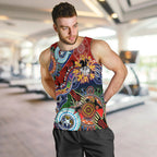 Personalised Dragons NAIDOC Week 2024 Men Tank Top Australia Aboriginal Dot Painting