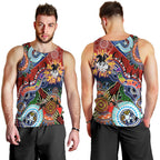 Personalised Dragons NAIDOC Week 2024 Men Tank Top Australia Aboriginal Dot Painting