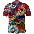 Personalised Dragons NAIDOC Week 2024 Polo Shirt Australia Aboriginal Dot Painting