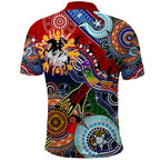 Personalised Dragons NAIDOC Week 2024 Polo Shirt Australia Aboriginal Dot Painting