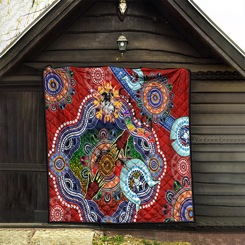 Personalised Dragons NAIDOC Week 2024 Quilt Australia Aboriginal Dot Painting