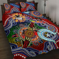 Personalised Dragons NAIDOC Week 2024 Quilt Bed Set Australia Aboriginal Dot Painting