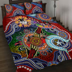 Personalised Dragons NAIDOC Week 2024 Quilt Bed Set Australia Aboriginal Dot Painting