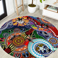 Personalised Dragons NAIDOC Week 2024 Round Carpet Australia Aboriginal Dot Painting