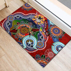 Personalised Dragons NAIDOC Week 2024 Rubber Doormat Australia Aboriginal Dot Painting