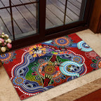 Personalised Dragons NAIDOC Week 2024 Rubber Doormat Australia Aboriginal Dot Painting