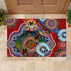 Personalised Dragons NAIDOC Week 2024 Rubber Doormat Australia Aboriginal Dot Painting
