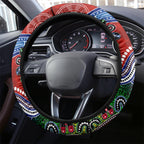Dragons NAIDOC Week 2024 Steering Wheel Cover Australia Aboriginal Dot Painting