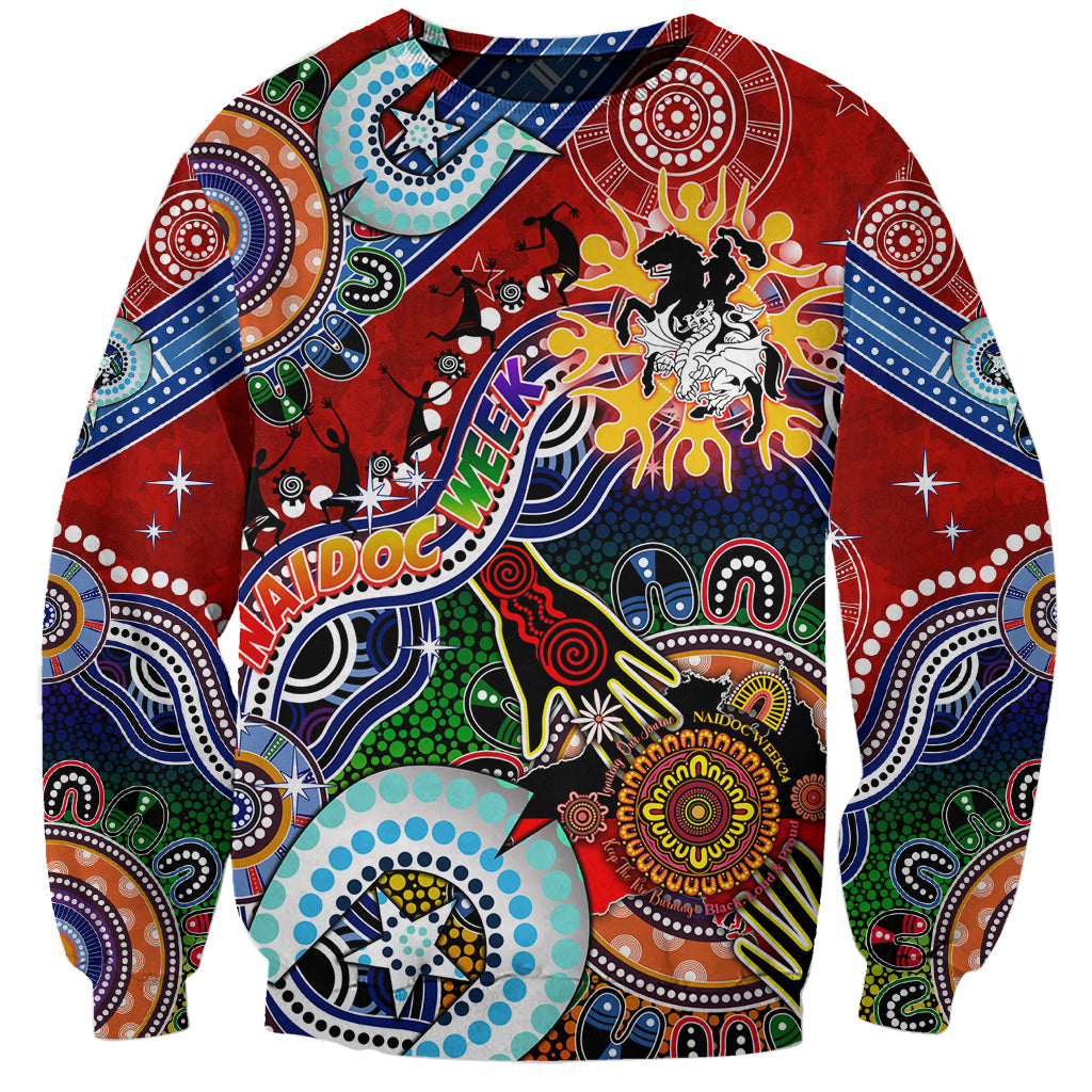 Personalised Dragons NAIDOC Week 2024 Sweatshirt Australia Aboriginal Dot Painting
