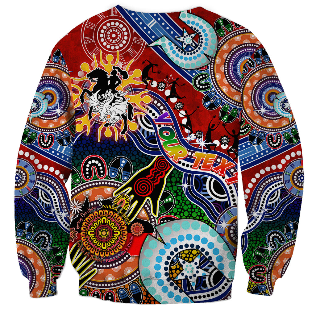 Personalised Dragons NAIDOC Week 2024 Sweatshirt Australia Aboriginal Dot Painting