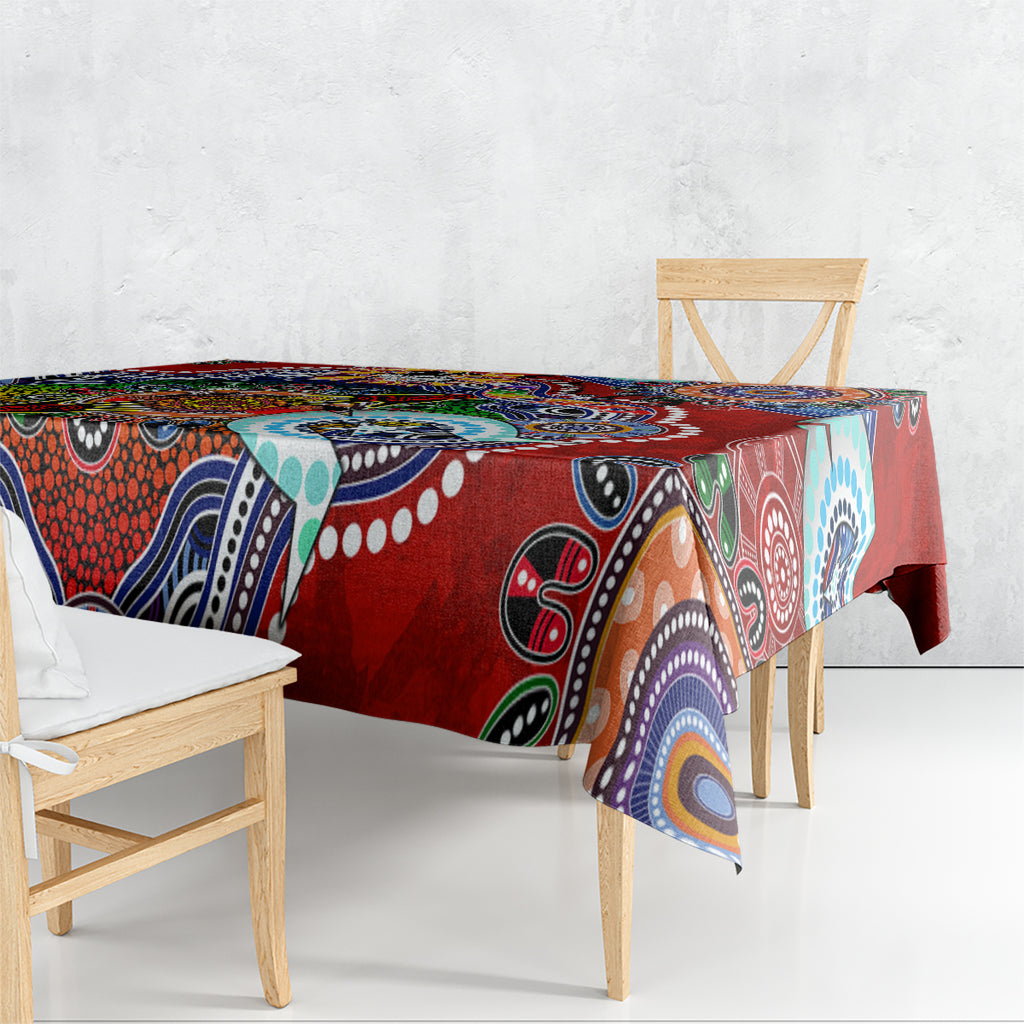 Personalised Dragons NAIDOC Week 2024 Tablecloth Australia Aboriginal Dot Painting