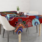 Personalised Dragons NAIDOC Week 2024 Tablecloth Australia Aboriginal Dot Painting