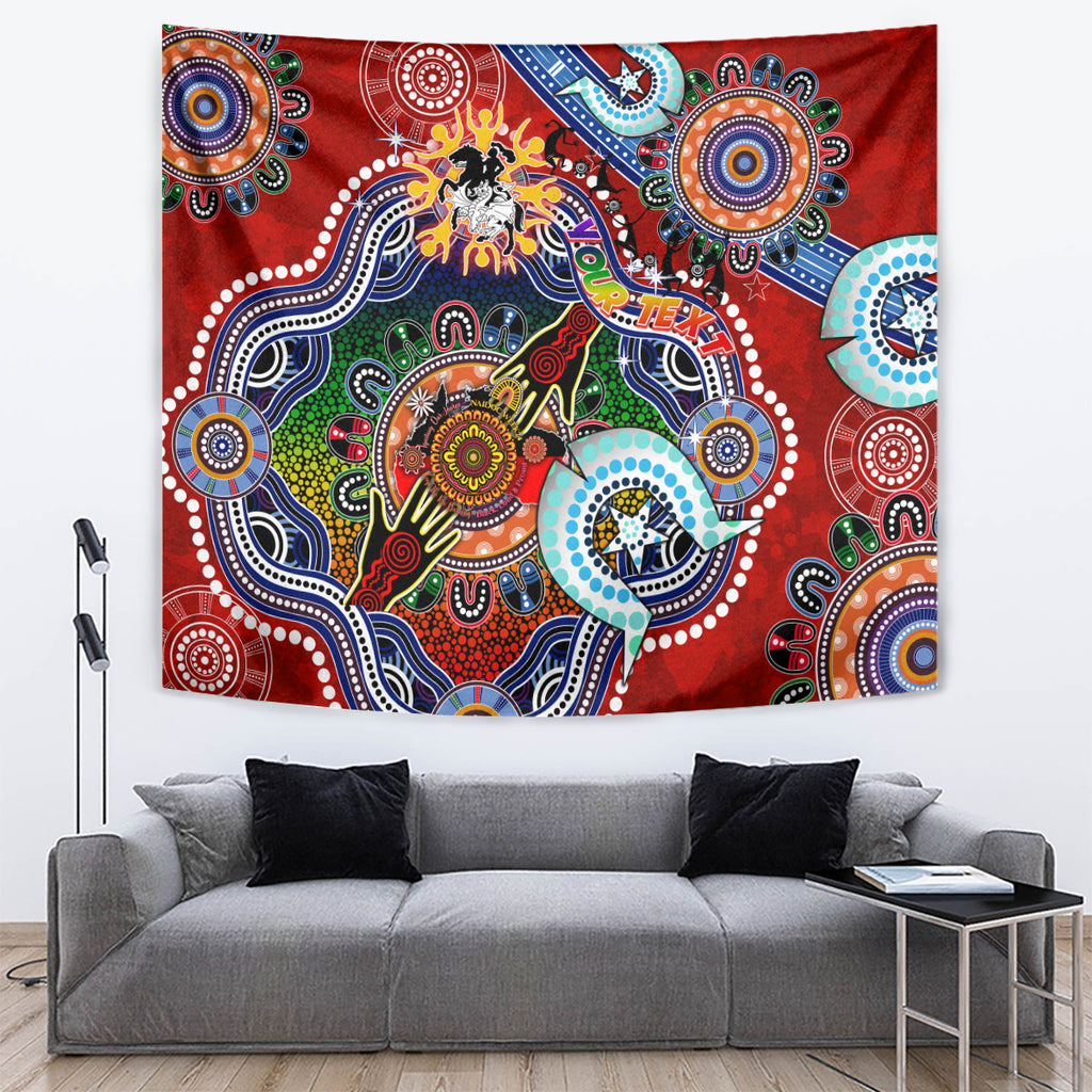 Personalised Dragons NAIDOC Week 2024 Tapestry Australia Aboriginal Dot Painting