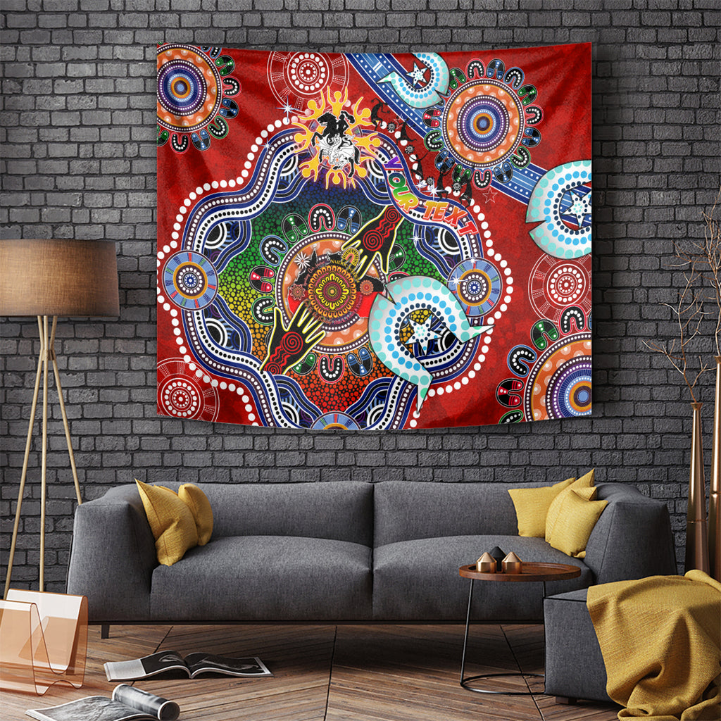 Personalised Dragons NAIDOC Week 2024 Tapestry Australia Aboriginal Dot Painting