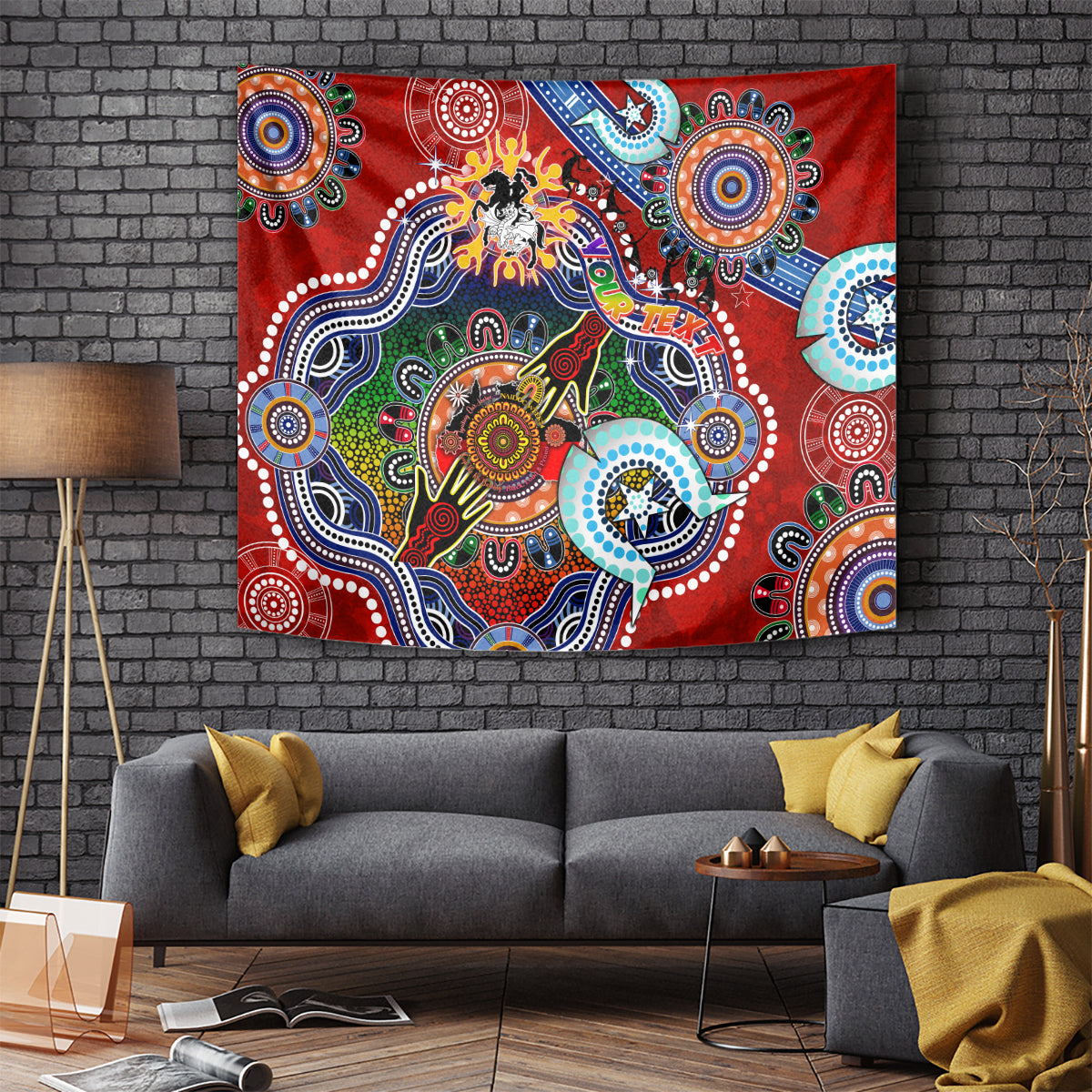 Personalised Dragons NAIDOC Week 2024 Tapestry Australia Aboriginal Dot Painting