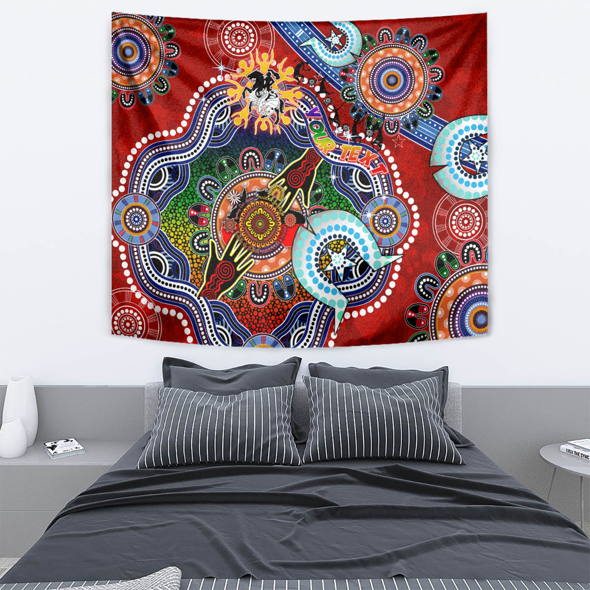 Personalised Dragons NAIDOC Week 2024 Tapestry Australia Aboriginal Dot Painting