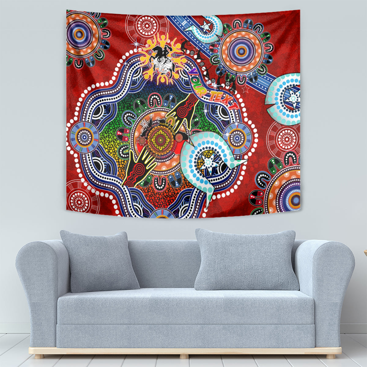 Personalised Dragons NAIDOC Week 2024 Tapestry Australia Aboriginal Dot Painting
