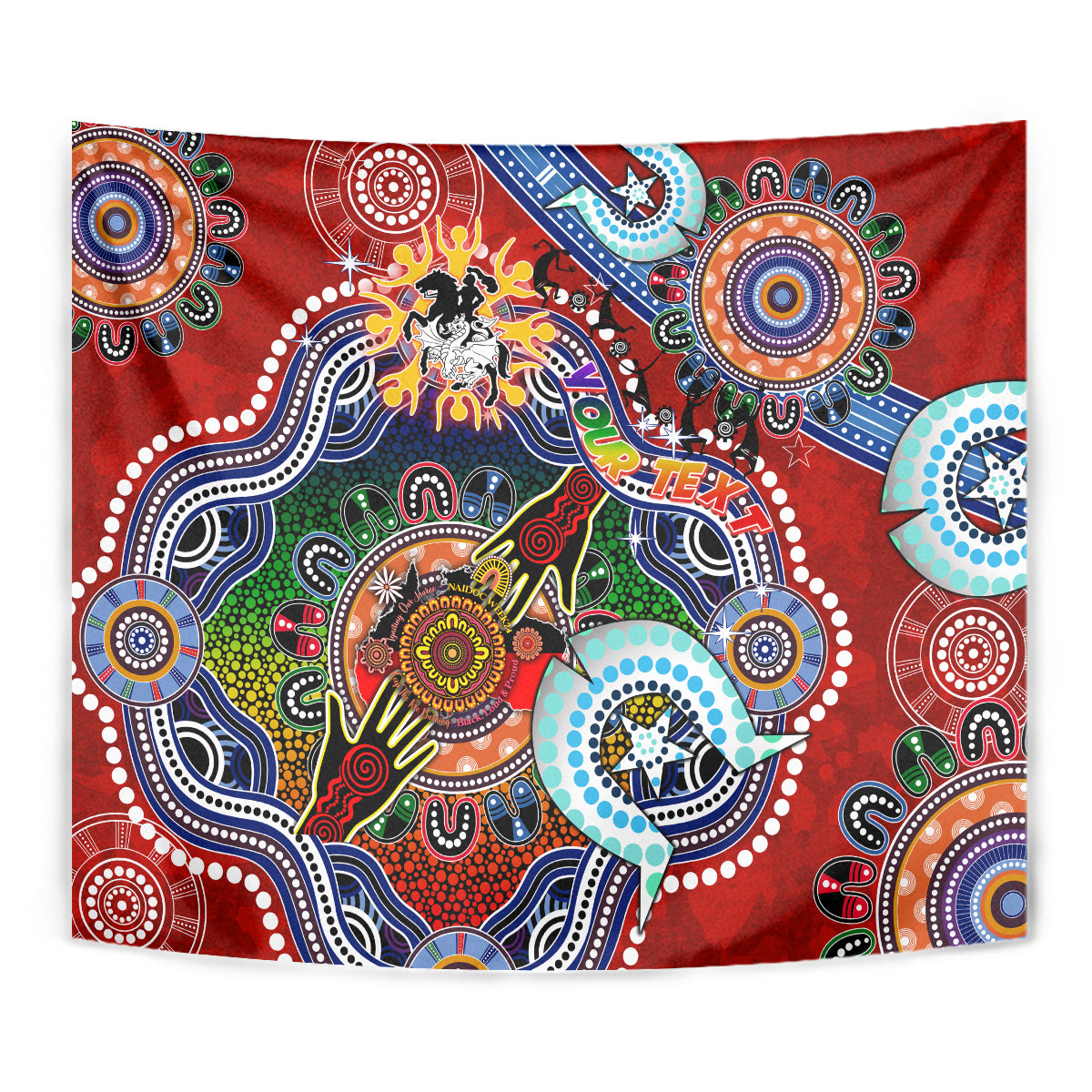 Personalised Dragons NAIDOC Week 2024 Tapestry Australia Aboriginal Dot Painting