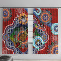 Personalised Dragons NAIDOC Week 2024 Window Curtain Australia Aboriginal Dot Painting