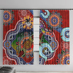 Personalised Dragons NAIDOC Week 2024 Window Curtain Australia Aboriginal Dot Painting