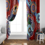 Personalised Dragons NAIDOC Week 2024 Window Curtain Australia Aboriginal Dot Painting