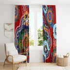 Personalised Dragons NAIDOC Week 2024 Window Curtain Australia Aboriginal Dot Painting