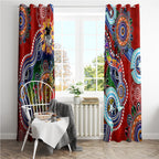 Personalised Dragons NAIDOC Week 2024 Window Curtain Australia Aboriginal Dot Painting