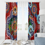 Personalised Dragons NAIDOC Week 2024 Window Curtain Australia Aboriginal Dot Painting