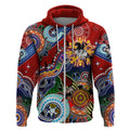 Personalised Dragons NAIDOC Week 2024 Zip Hoodie Australia Aboriginal Dot Painting
