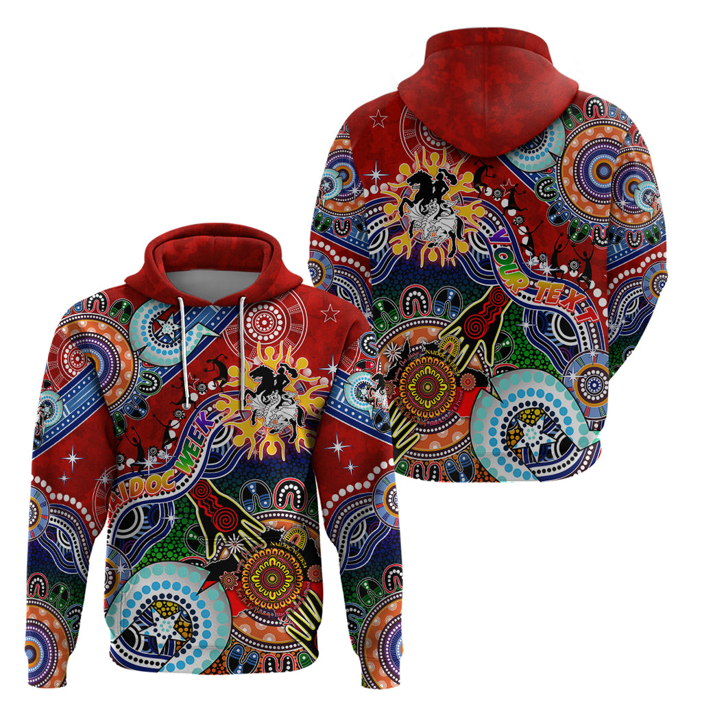 Personalised Dragons NAIDOC Week 2024 Zip Hoodie Australia Aboriginal Dot Painting