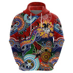 Personalised Dragons NAIDOC Week 2024 Zip Hoodie Australia Aboriginal Dot Painting