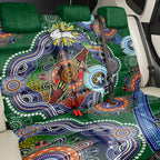 Personalised Rabbitohs NAIDOC Week 2024 Back Car Seat Cover Australia Aboriginal Dot Painting