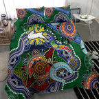 Personalised Rabbitohs NAIDOC Week 2024 Bedding Set Australia Aboriginal Dot Painting