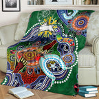Personalised Rabbitohs NAIDOC Week 2024 Blanket Australia Aboriginal Dot Painting