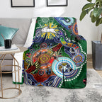 Personalised Rabbitohs NAIDOC Week 2024 Blanket Australia Aboriginal Dot Painting