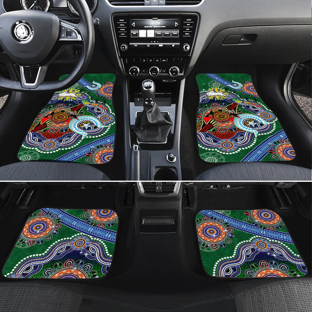 Personalised Rabbitohs NAIDOC Week 2024 Car Mats Australia Aboriginal Dot Painting