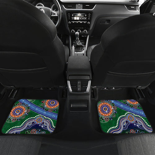 Personalised Rabbitohs NAIDOC Week 2024 Car Mats Australia Aboriginal Dot Painting