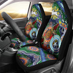 Personalised Rabbitohs NAIDOC Week 2024 Car Seat Cover Australia Aboriginal Dot Painting